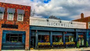The entrance to The Lucky Well in Ambler.