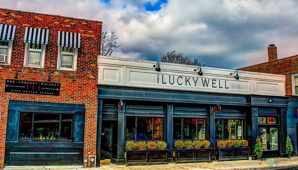 The entrance to The Lucky Well in Ambler.