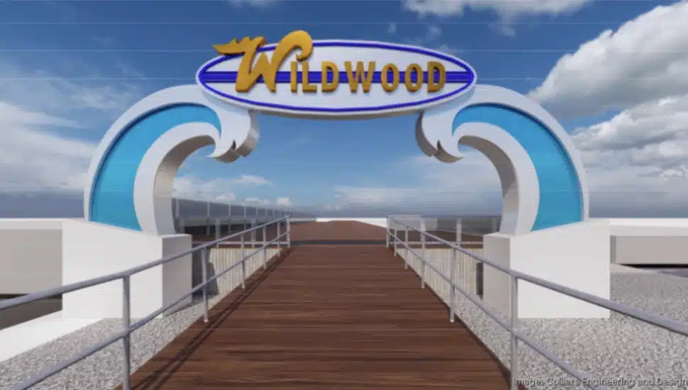 A rendering of the new boardwalk entrance at Cedar Avenue in Wildwood.