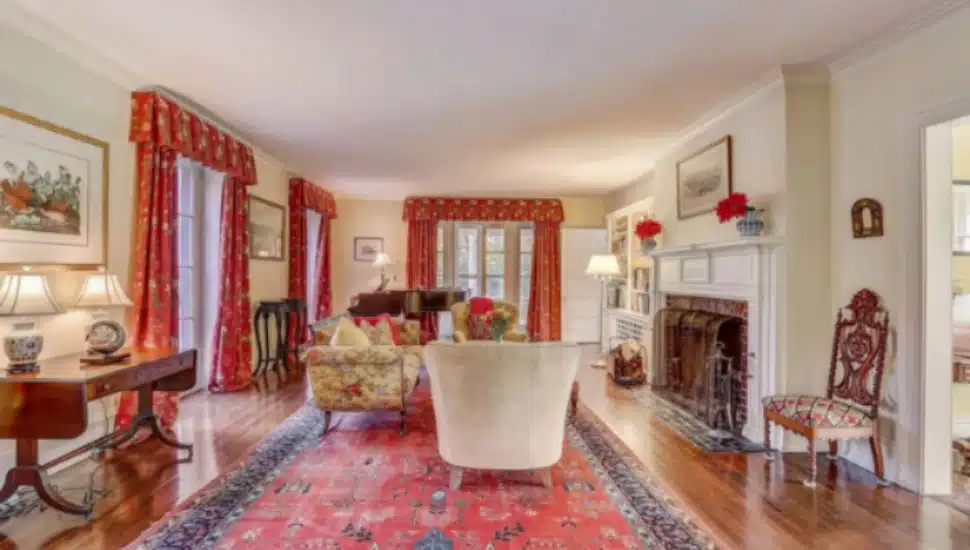 Livingroom of 225 Glenn Road in Ardmore.