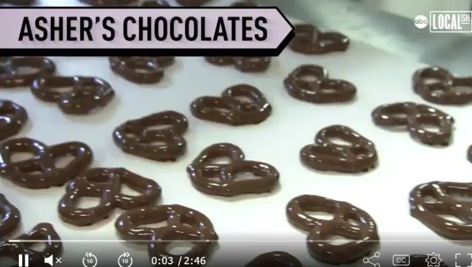 Asher Chocolates Co.'s chocolate-covered pretzels.