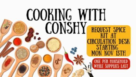 Flyer for the Cooking With Conshy program.
