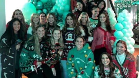 "EaGals" Holiday party for the players' wives and girlfriends.