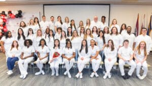 Group photo of Montgomery County Community College nursing class