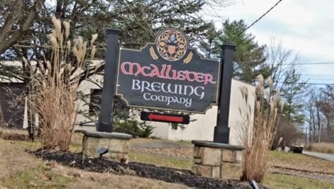 The entrance to the McAllister Brewing Company.