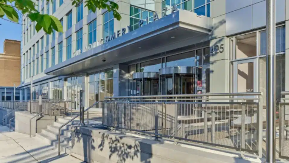 Entrance to One Montgomery County Plaza.