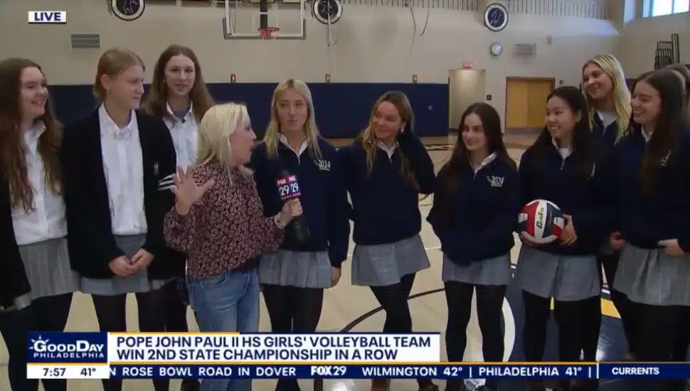 Pope John Paull II High School girls' volleyball team.