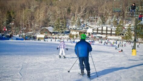 Skiers at Spring Mountain Adventures.