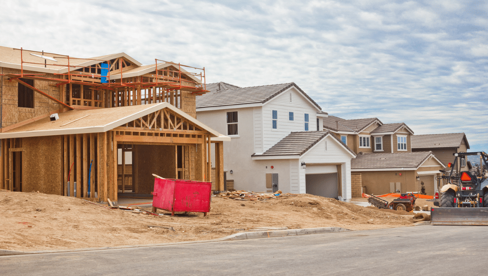 New housing construction.