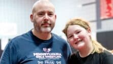 MacKenna Atkinson with her father Chris.