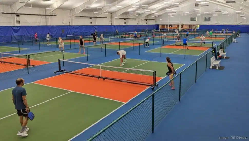 A Dill Dinkers pickleball court.