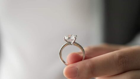 An engagement ring.