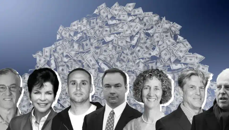 From L-R: Arthur Dantchik, Maggie Hardy, Michael Rubin, Thomas Tull, Victoria Mars, John Middleton, and Jeffrey Lurie.