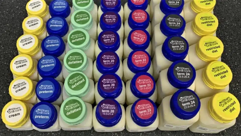 Donated breast milk.