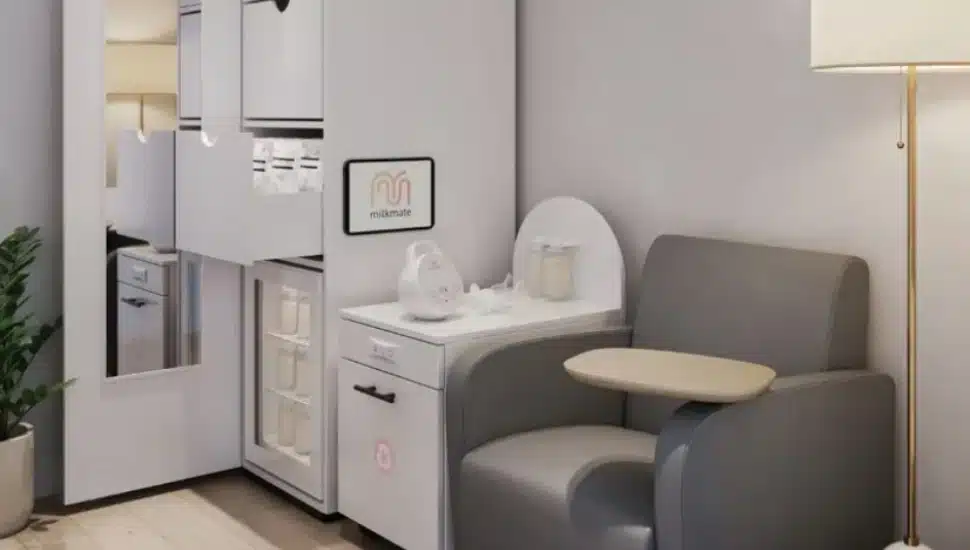 A lactation room installation by MilkMate.
