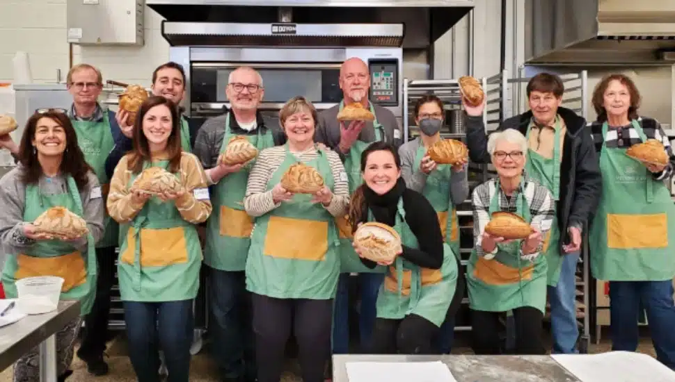 A class photo at Vituperio Artisan Breads Studio.