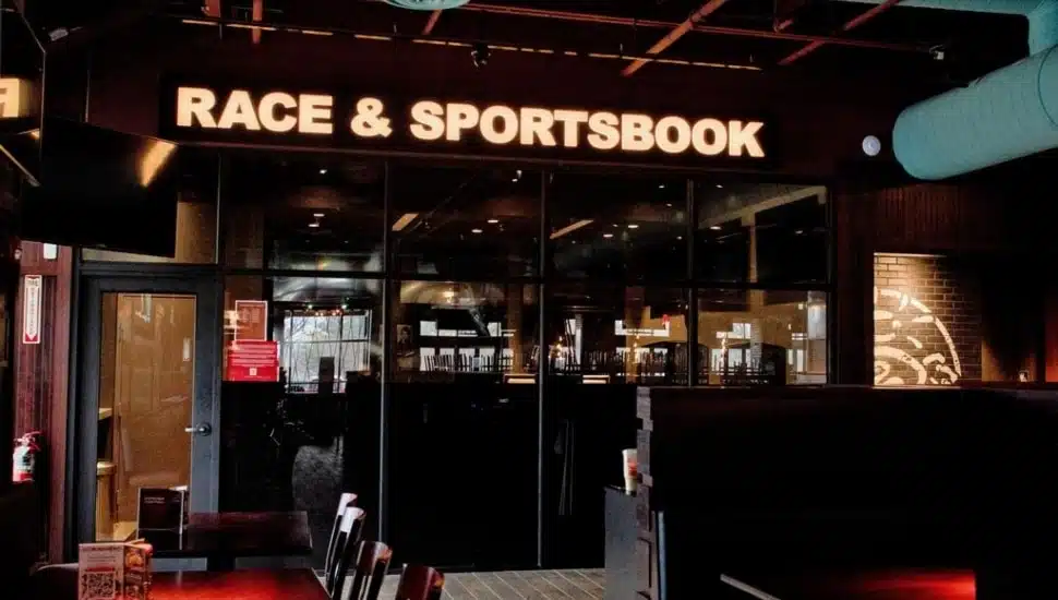 Inside Chickie' & Pete's.