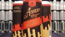 New chocolate peanut butter ale by Asher's Chocolate and Conshohocken Brewing Company.