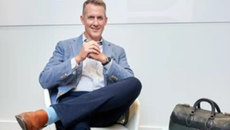 Patina co-founder and CEO Jack Stoddard at the company's headquarters in Bala Cynwyd.