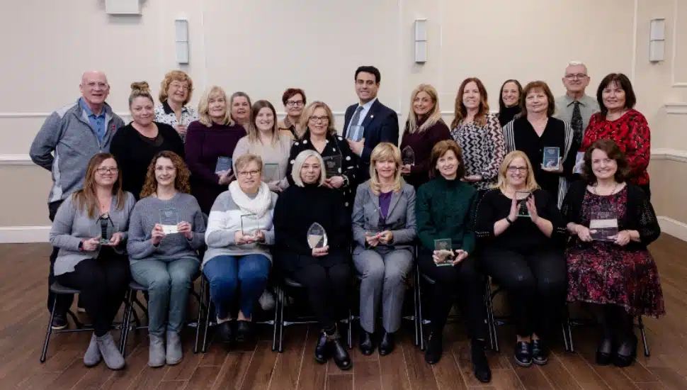 Ambler Savings Bank employee years of service award recipients.