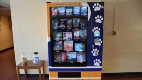 Book vending machine in North Penn School District.