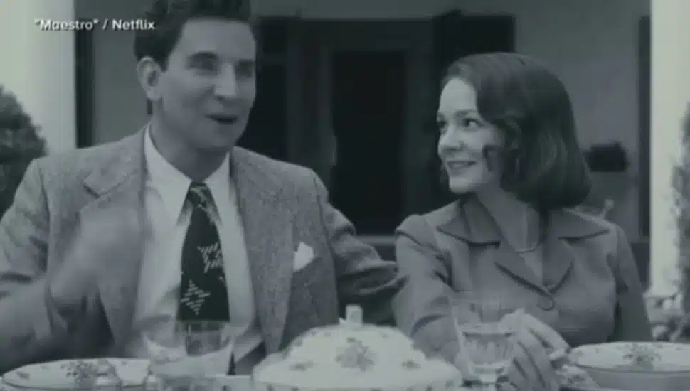 Bradley Cooper with Carey Mulligan in "Maestro."