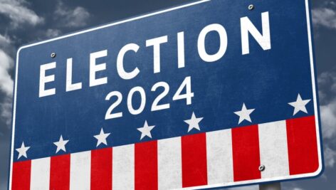 An Election 2024 sign.