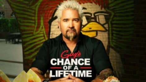 Guy Fieri in ad for 'Guy's Chance of a Lifetime'.