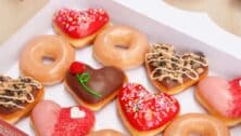 Krispy Kreme Valentine's Day doughnuts.