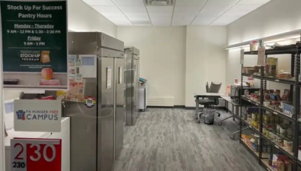 Stock Up for Success food pantry located at the Wellness Center of MCCC's Blue Bell Campus.