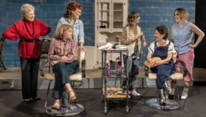 Actors on stage for "Steel Magnolias."