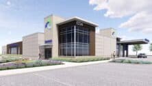 Rendering of the new micro-hospital in Gilbertsville.