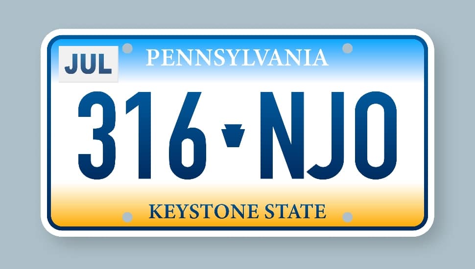 Pennsylvania license plate