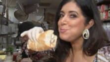 6abc’s Alicia Vitarelli taste tests sandwich at Collegeville Italian Bakery.