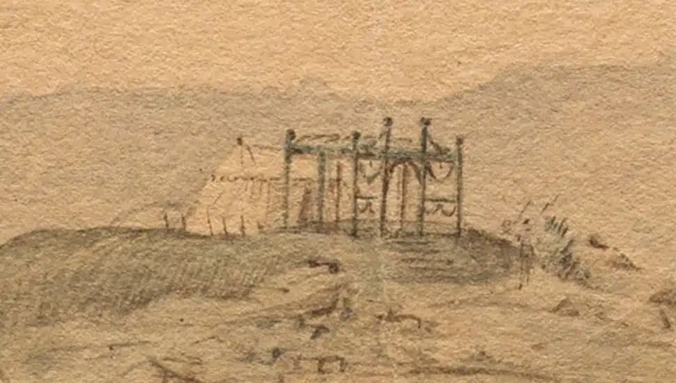 Washington Tent Detail from Panoramic View of Verplanck's Point.
