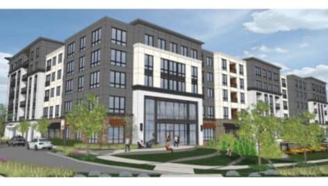 A rendering of the new residential component at Bala Cynwyd on City Avenue.