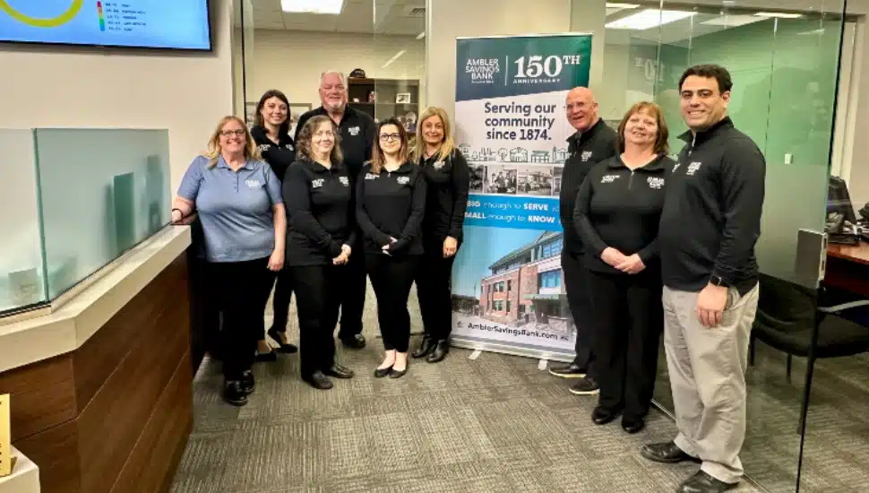 Employees at the Bally Location of Ambler Savings Bank.