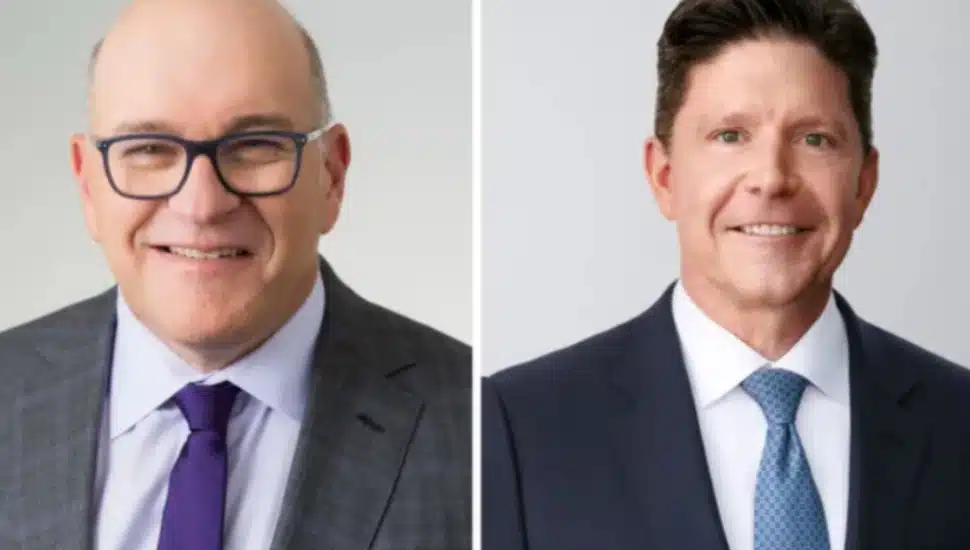 Cencora has selected Robert P. Mauch (right) to succeed Steven Collis (left) as CEO of the Conshohocken company.