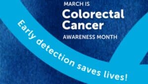 A banner for Colorectal Awareness Month.