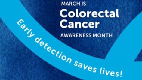 A banner for Colorectal Awareness Month.
