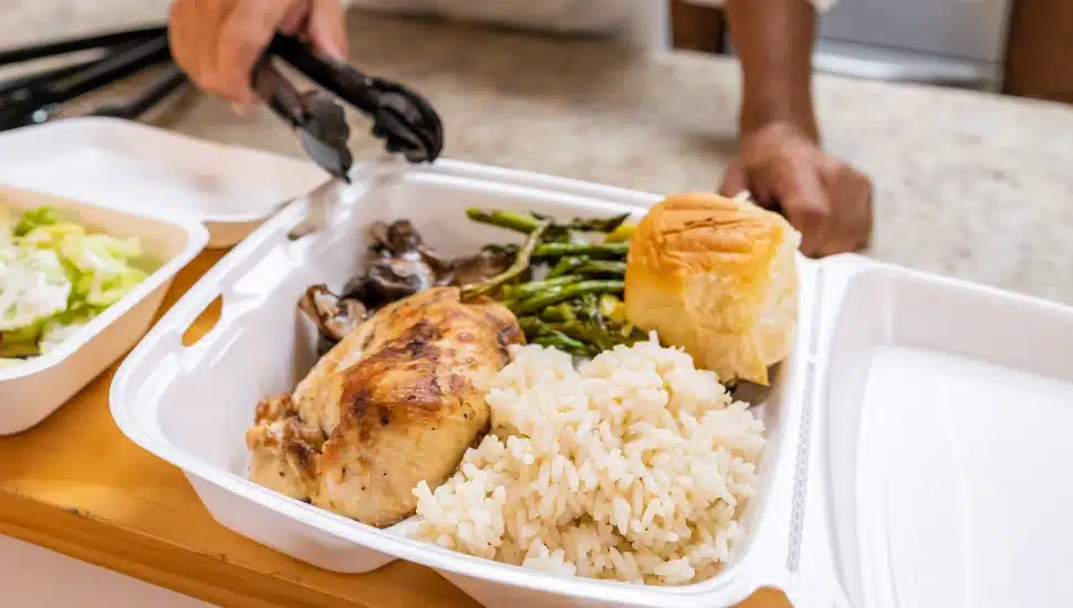 a plate of food for those in need.