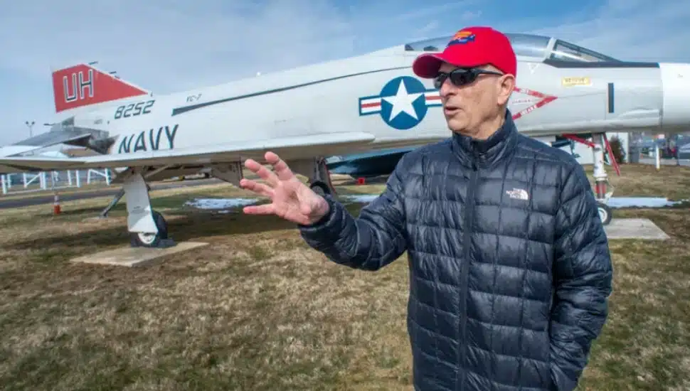 Mark Hurwitz speaking about some of the plans for the expansion during a Feb. 22 tour at Wings of Freedom Aviation Museum in Horsham.
