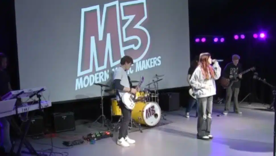Students from the modern Music Makers program at Abington Senior High School performing.