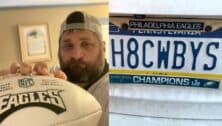 Eagles fan Ross Klinger and his license plate.