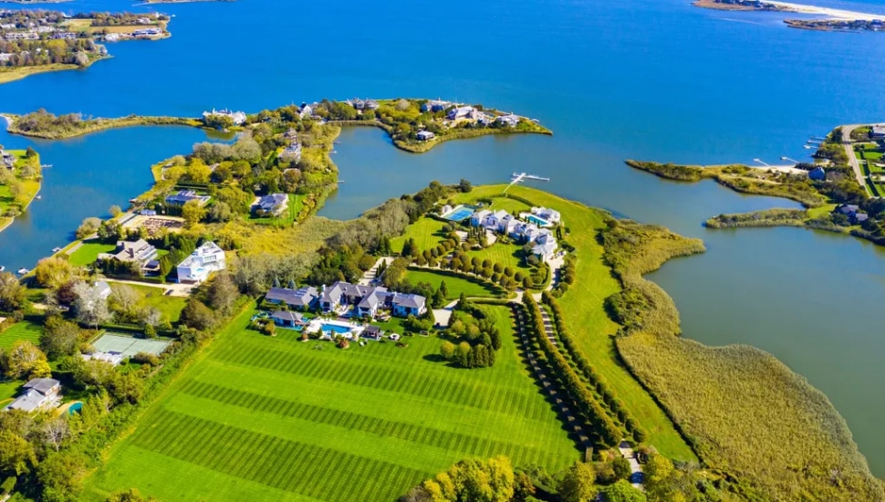 A view of the Hamptons property