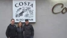 Dick Costa, owner of Costa Auto Repair in Narberth, poses outside the business.