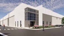 A rendering of Crow Holdings Development's planned new warehouse in Northeast Philadelphia.