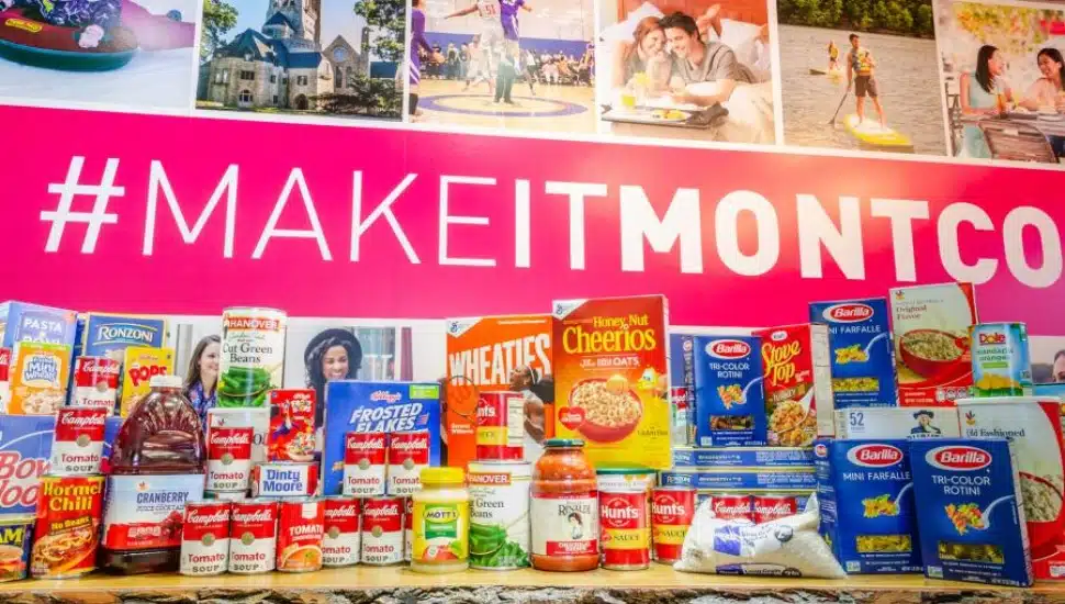 Collected food for food drive