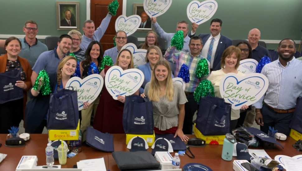 Members of Penn Community Bank gathered at last year's (2023) annual Day of Service.