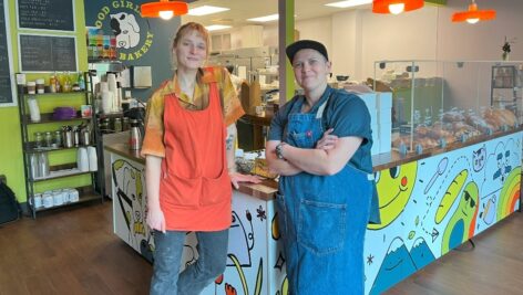 Pictured left to right: Maddie Rumpf, Good Girls Bakery Co-Founder and Sarah Holland, Good Girls Bakery Head Chef and Co-Founder.